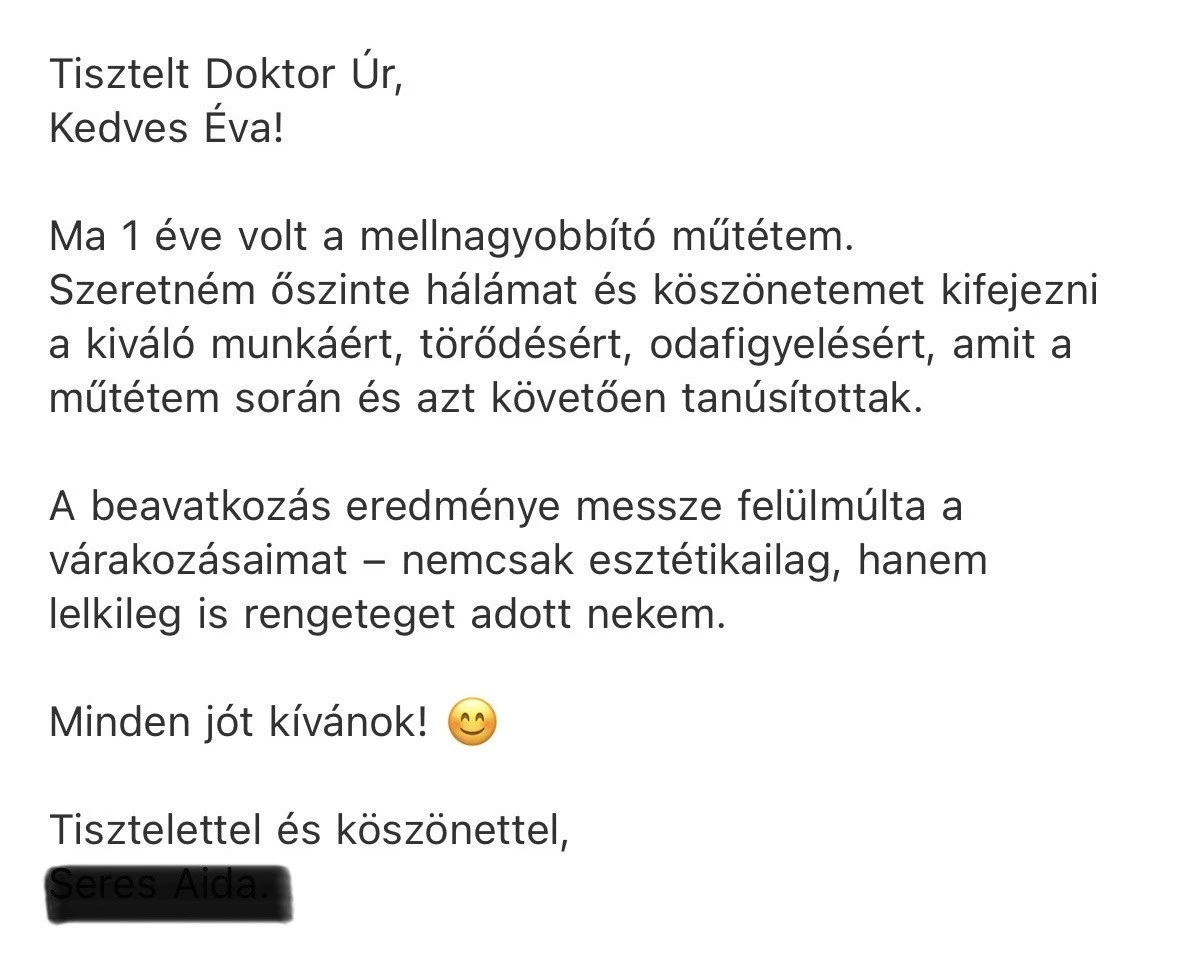 Dr. Varga Zsombor Plasztika vélemény